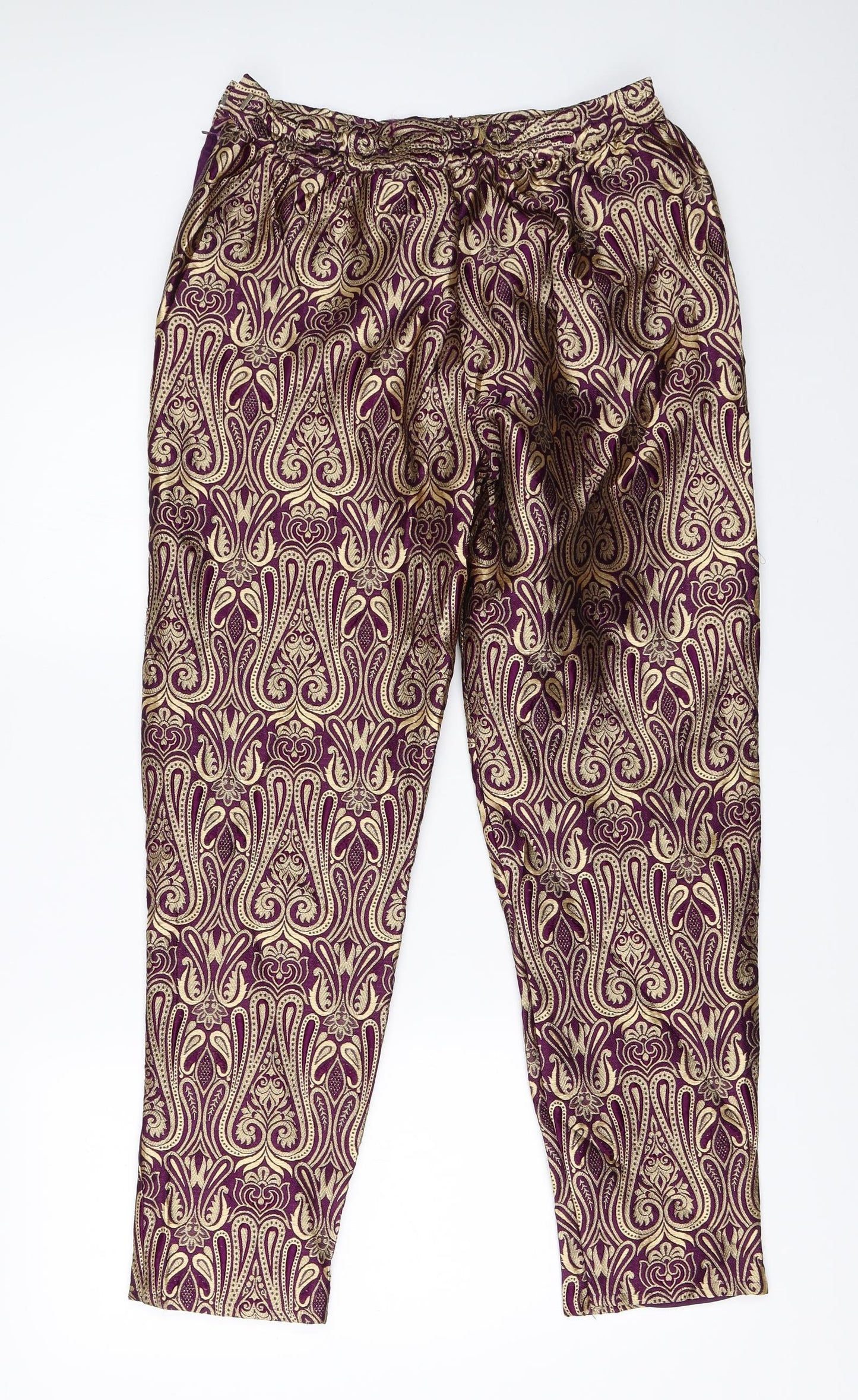 Womens UK Size 40 Preworn Regular Fit  Purple Trousers