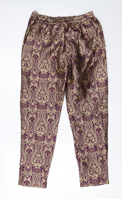 Womens UK Size 40 Preworn Regular Fit  Purple Trousers