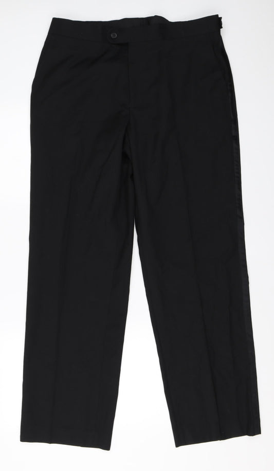 Taylor & Wright Mens Black   Trousers  Size 36 in L31 in