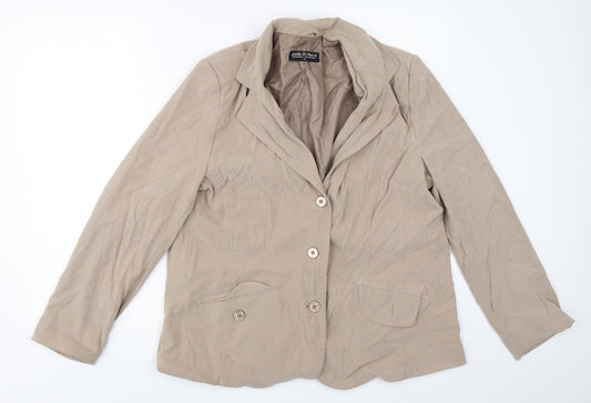 Womens UK Size XL Joella Di Marco Beige Jacket