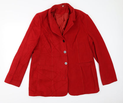 Womens UK Size 20 Preworn Red Overcoat
