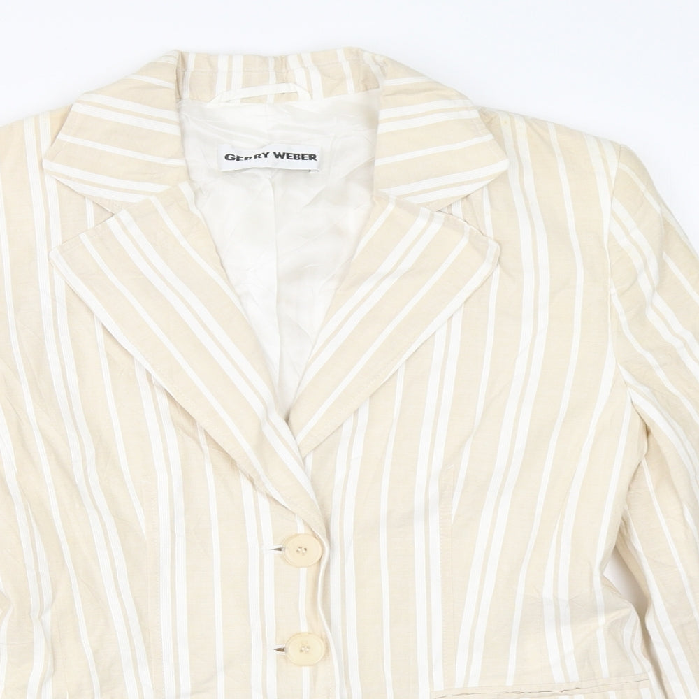 Gerry Weber Womens Beige   Jacket Blazer Size 8