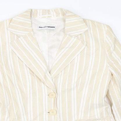 Gerry Weber Womens Beige   Jacket Blazer Size 8