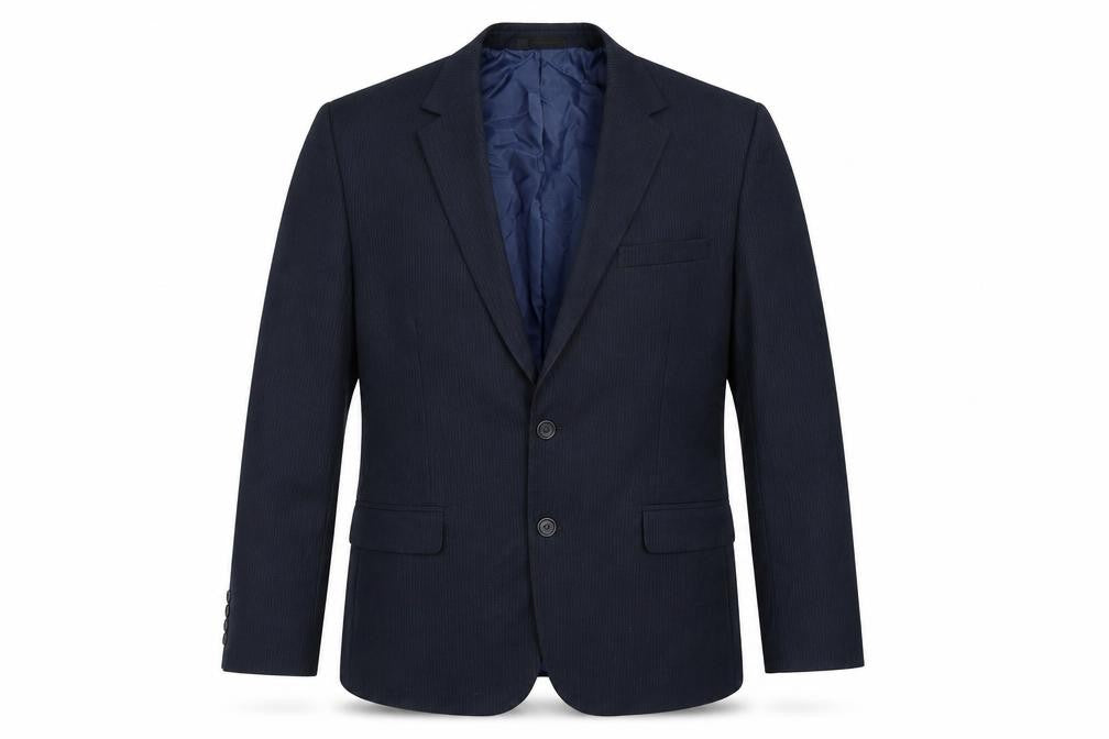 Mens UK Size 40 Charlton Gray Regular Blue Suit Jacket