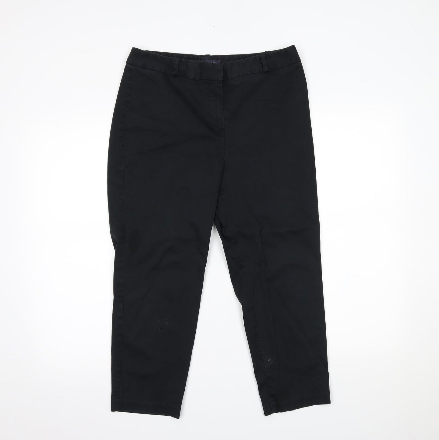 Womens UK Size 12 Marks and Spencer Regular Fit  Black Trousers