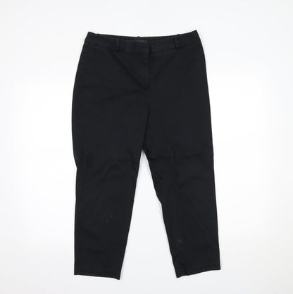 Womens UK Size 12 Marks and Spencer Regular Fit  Black Trousers