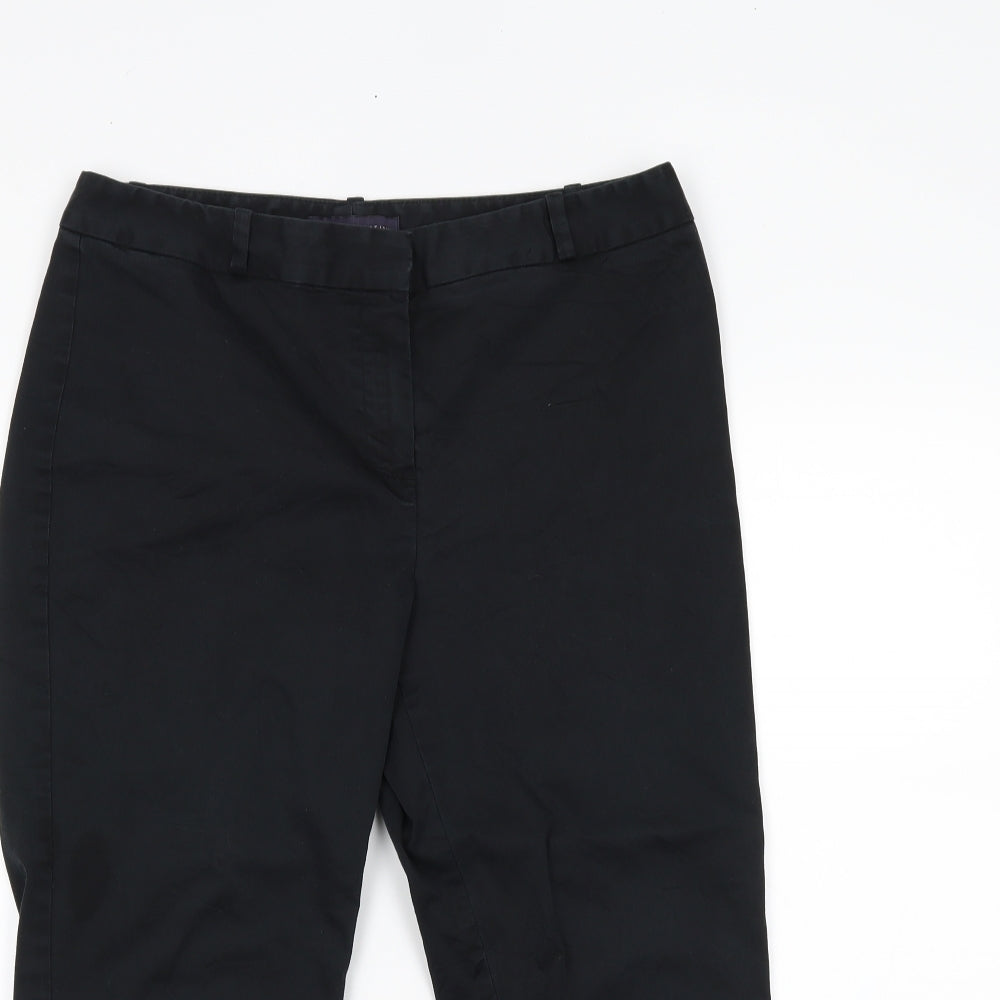 Womens UK Size 12 Marks and Spencer Regular Fit  Black Trousers