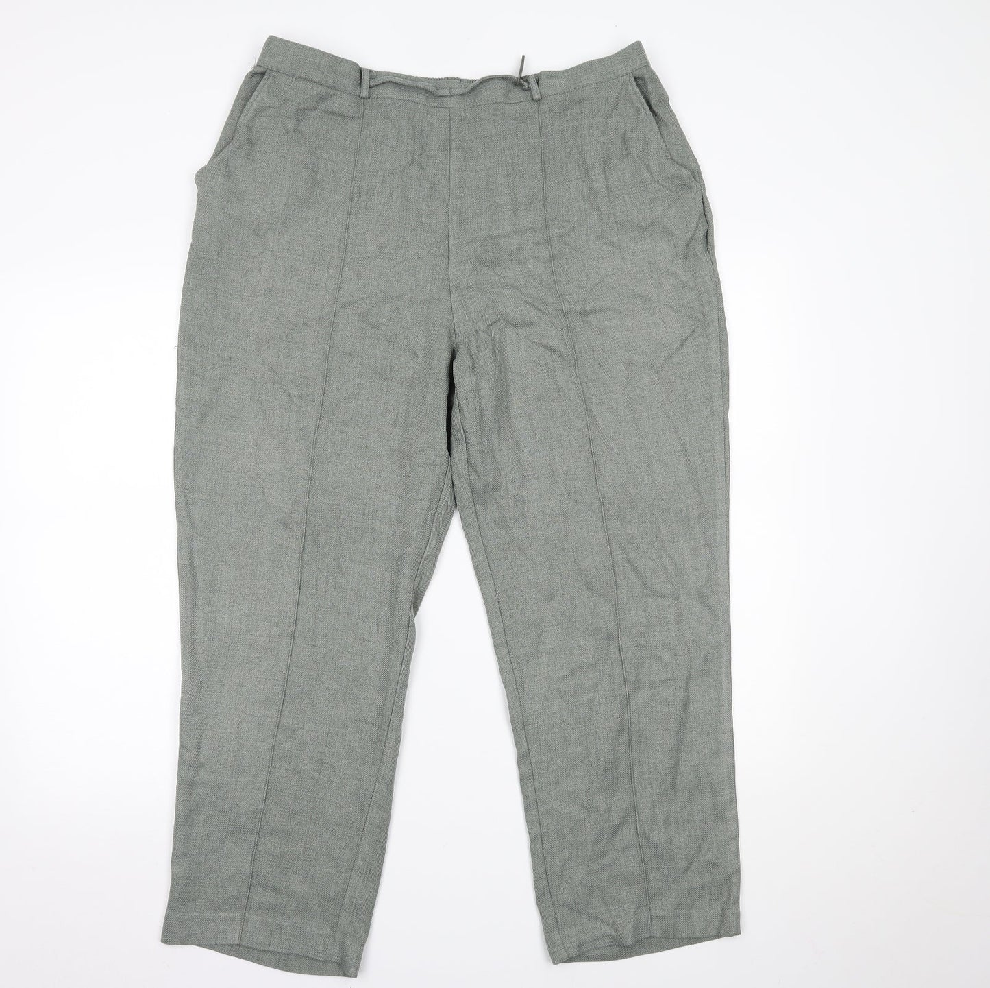 BM Womens Green   Trousers  Size 18 L24 in