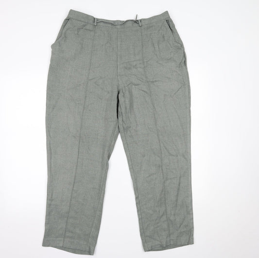 BM Womens Green   Trousers  Size 18 L24 in
