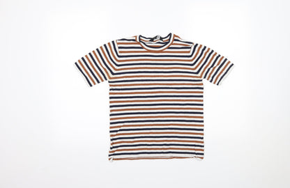 Dorothy Perkins Womens Multicoloured Striped  Basic T-Shirt Size 8