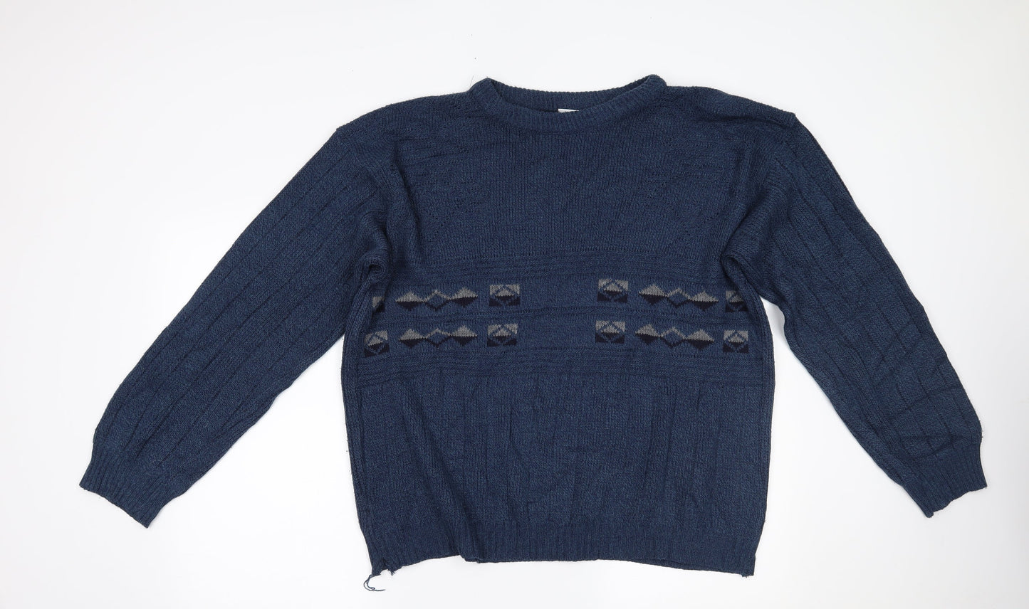 Menswear Mens Blue   Pullover Jumper Size XL