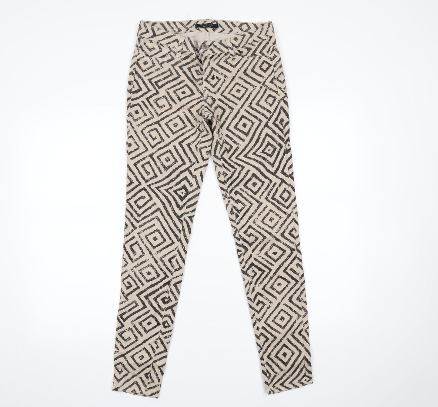 kancan jeans Womens Beige Geometric  Skinny Jeans Size M L27 in