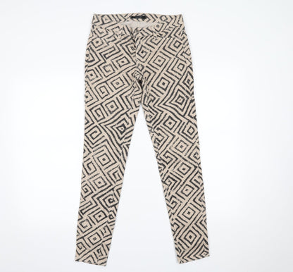 kancan jeans Womens Beige Geometric  Skinny Jeans Size M L27 in