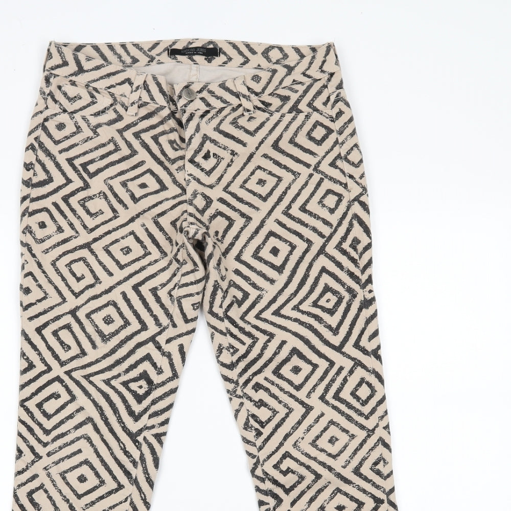 kancan jeans Womens Beige Geometric  Skinny Jeans Size M L27 in