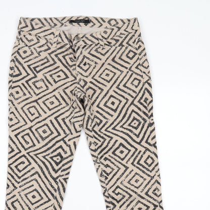 kancan jeans Womens Beige Geometric  Skinny Jeans Size M L27 in