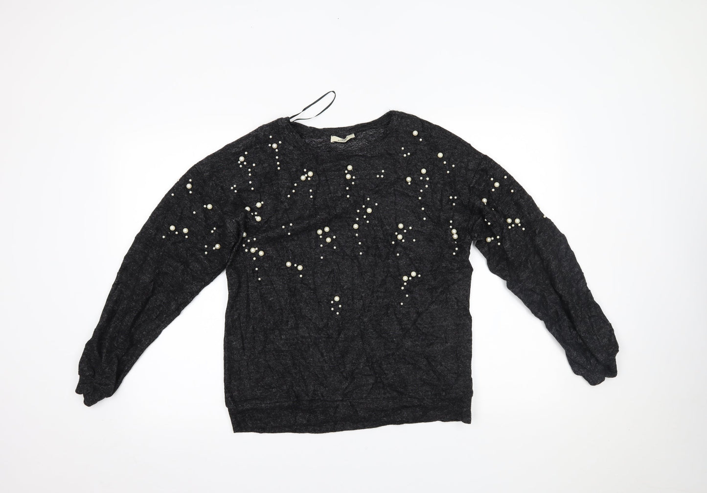 Womens UK Size 12 Papaya Black Pullover Jumper