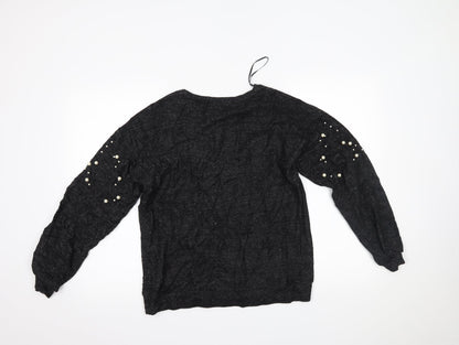 Womens UK Size 12 Papaya Black Pullover Jumper