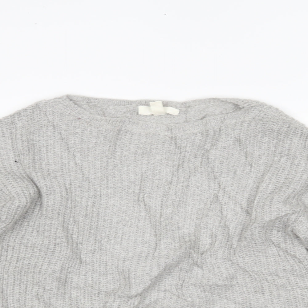Womens UK Size XS H&M Grey Henley Jumper