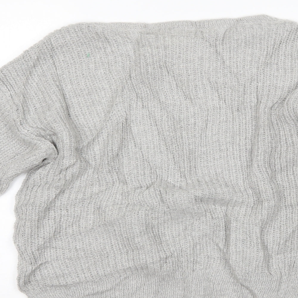 Womens UK Size XS H&M Grey Henley Jumper