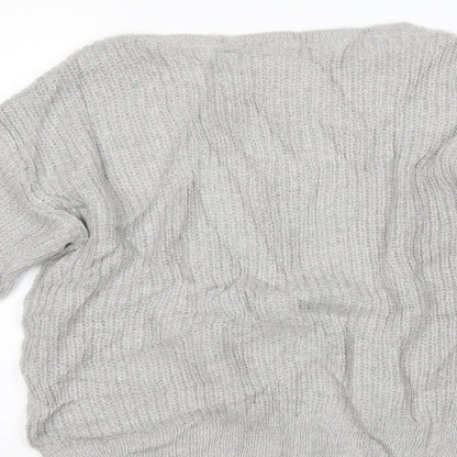 Womens UK Size XS H&M Grey Henley Jumper