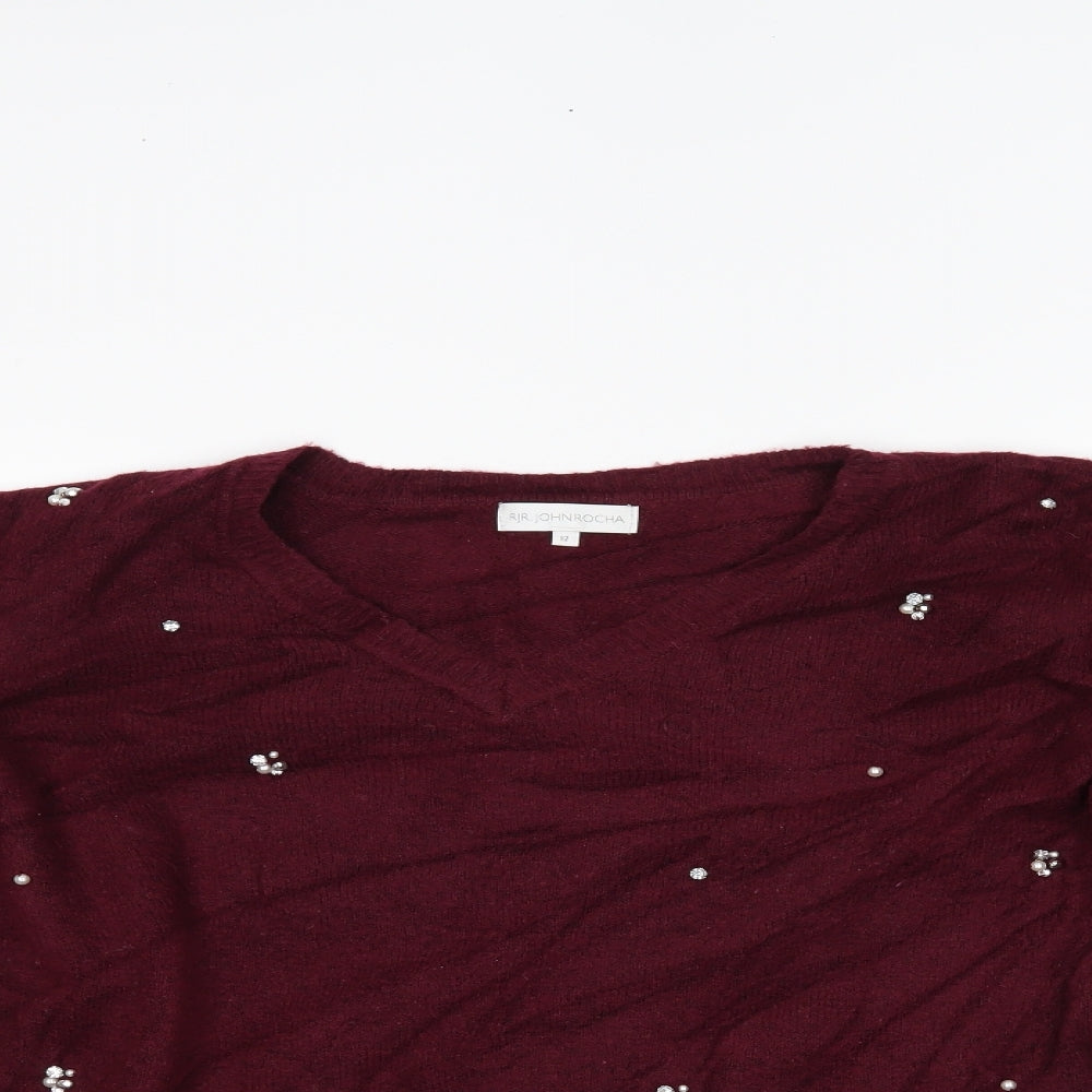 Womens UK Size 12 RJR.John Rocha Purple Pullover Jumper