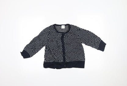 g:21 Womens Blue Polka Dot  Cardigan Jumper Size 8