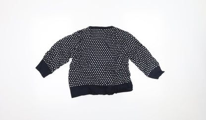 g:21 Womens Blue Polka Dot  Cardigan Jumper Size 8