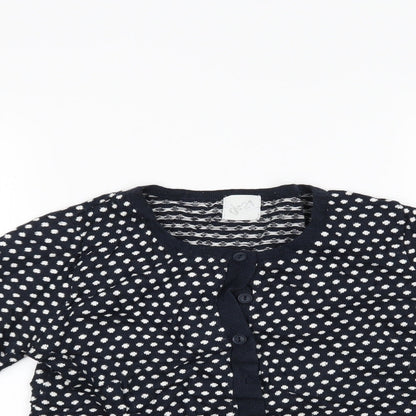 g:21 Womens Blue Polka Dot  Cardigan Jumper Size 8