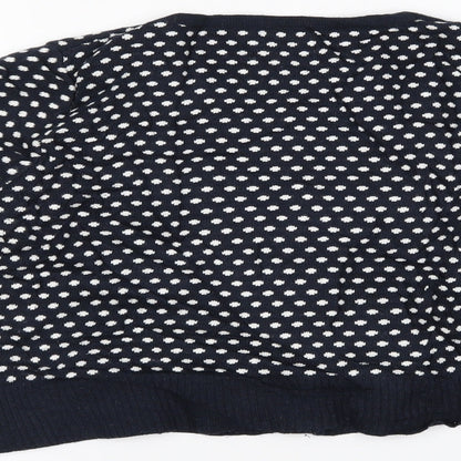 g:21 Womens Blue Polka Dot  Cardigan Jumper Size 8