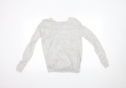 Womens UK Size 8 NEXT Grey Basic Blouse