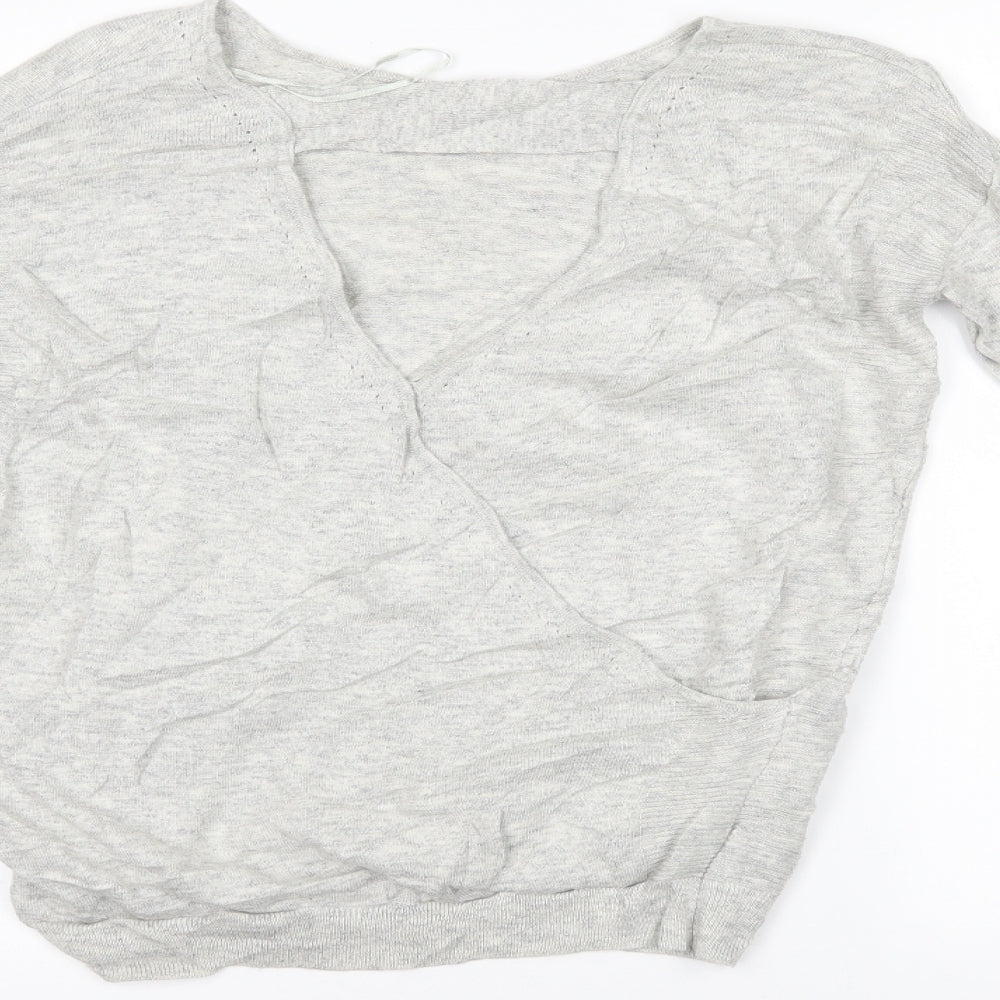 Womens UK Size 8 NEXT Grey Basic Blouse