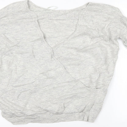 Womens UK Size 8 NEXT Grey Basic Blouse