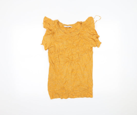 Womens UK Size 12 NEXT Yellow Basic Blouse