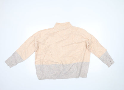 Womens UK Size M Marks and Spencer Multicoloured Henley Jumper