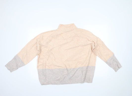 Womens UK Size M Marks and Spencer Multicoloured Henley Jumper