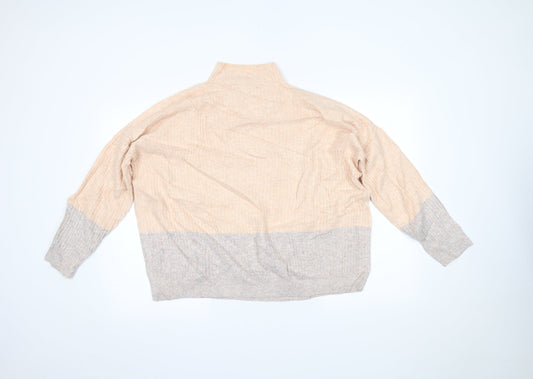 Womens UK Size M Marks and Spencer Multicoloured Henley Jumper