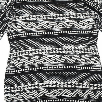 Womens UK Size 12 Peacocks Black Basic Blouse