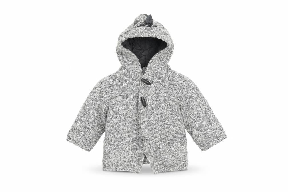 Front view of George Baby Grey Cardigan Jumper, size 12-18, Months