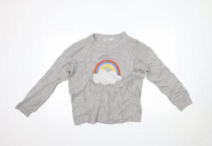 Womens UK Size 12 Brave Soul Grey Pullover Jumper