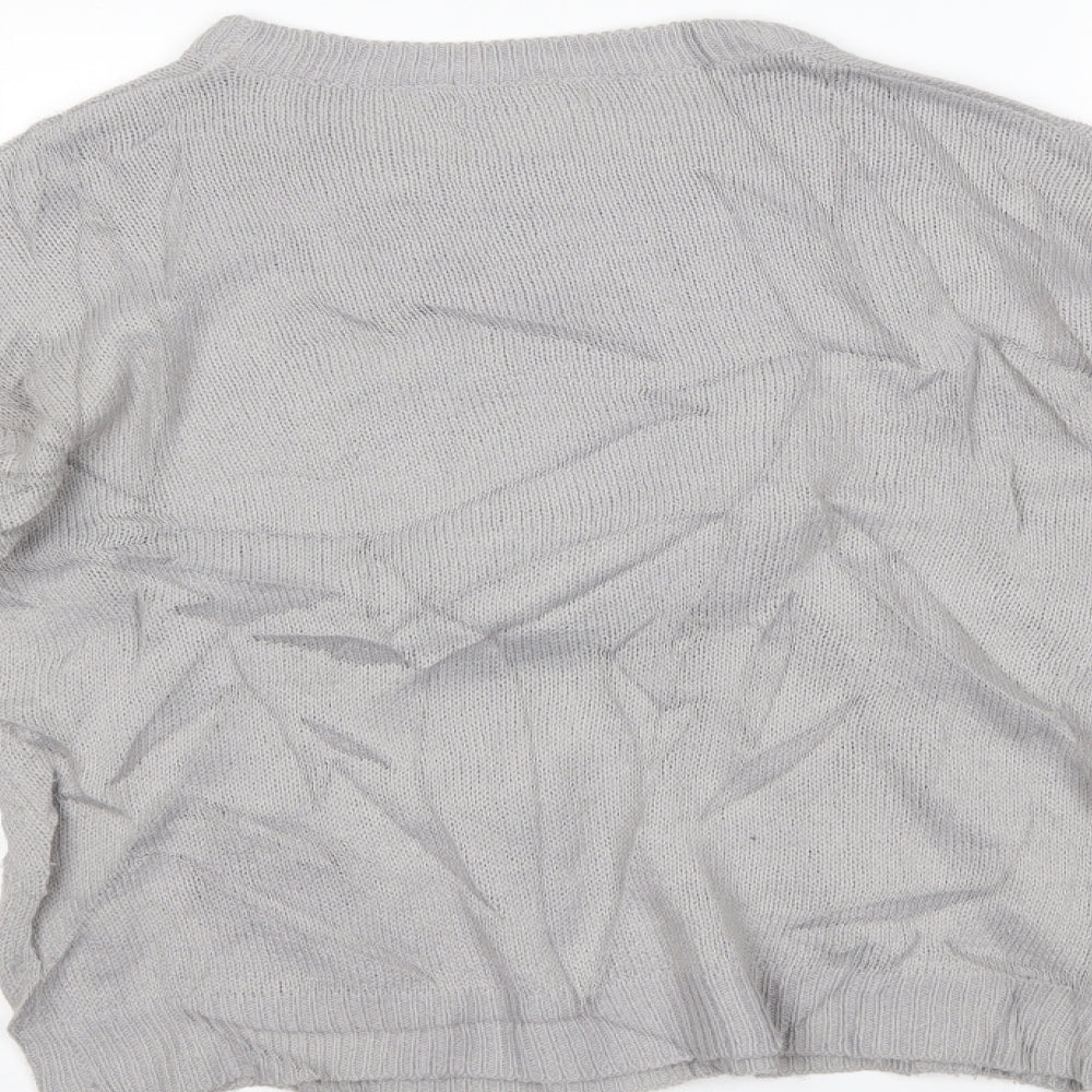 Womens UK Size 12 Brave Soul Grey Pullover Jumper