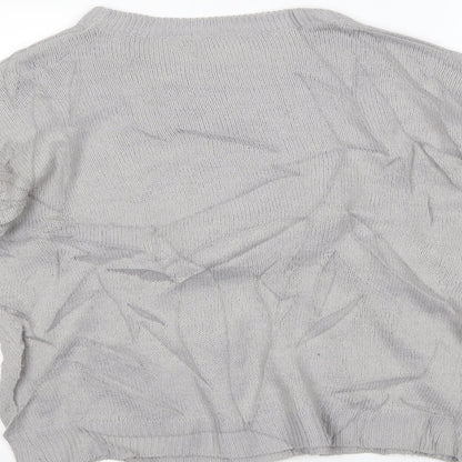 Womens UK Size 12 Brave Soul Grey Pullover Jumper