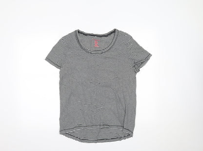 Debenhams Womens Black Striped  Top Pyjama Top Size 12