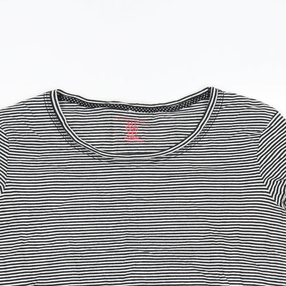 Debenhams Womens Black Striped  Top Pyjama Top Size 12