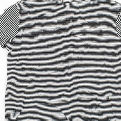 Debenhams Womens Black Striped  Top Pyjama Top Size 12