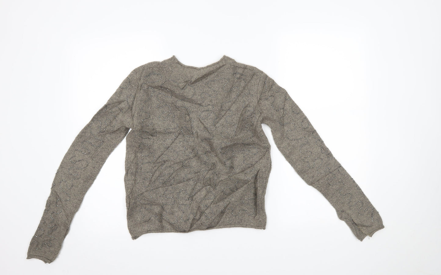 Womens UK Size S Zara Brown Pullover Jumper
