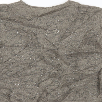 Womens UK Size S Zara Brown Pullover Jumper