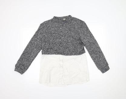 Womens UK Size 12 PARISIAN Grey Pullover Jumper