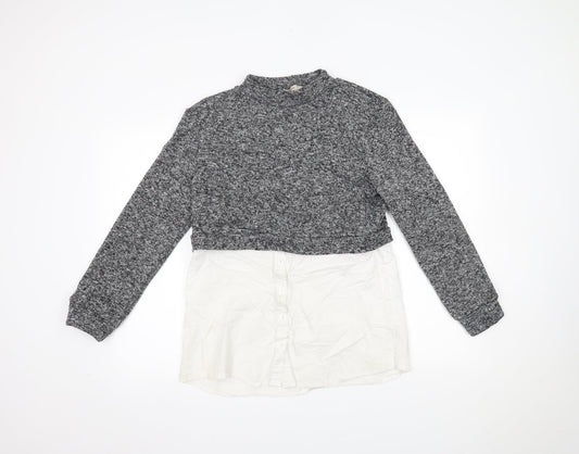 Womens UK Size 12 PARISIAN Grey Pullover Jumper