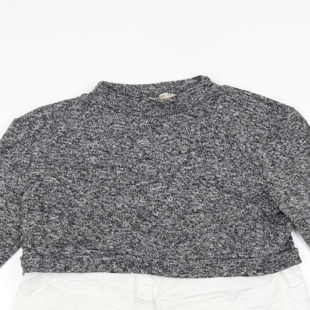 Womens UK Size 12 PARISIAN Grey Pullover Jumper