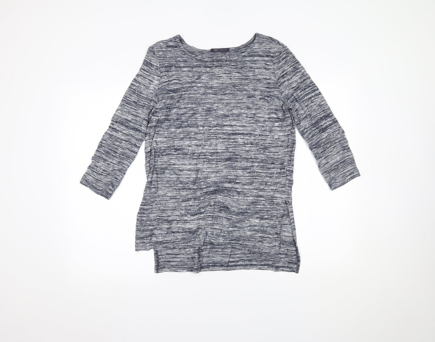 Womens UK Size 8 Marks and Spencer Blue Basic Blouse